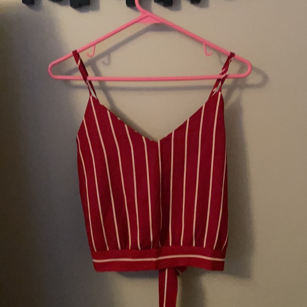 Red striped tank